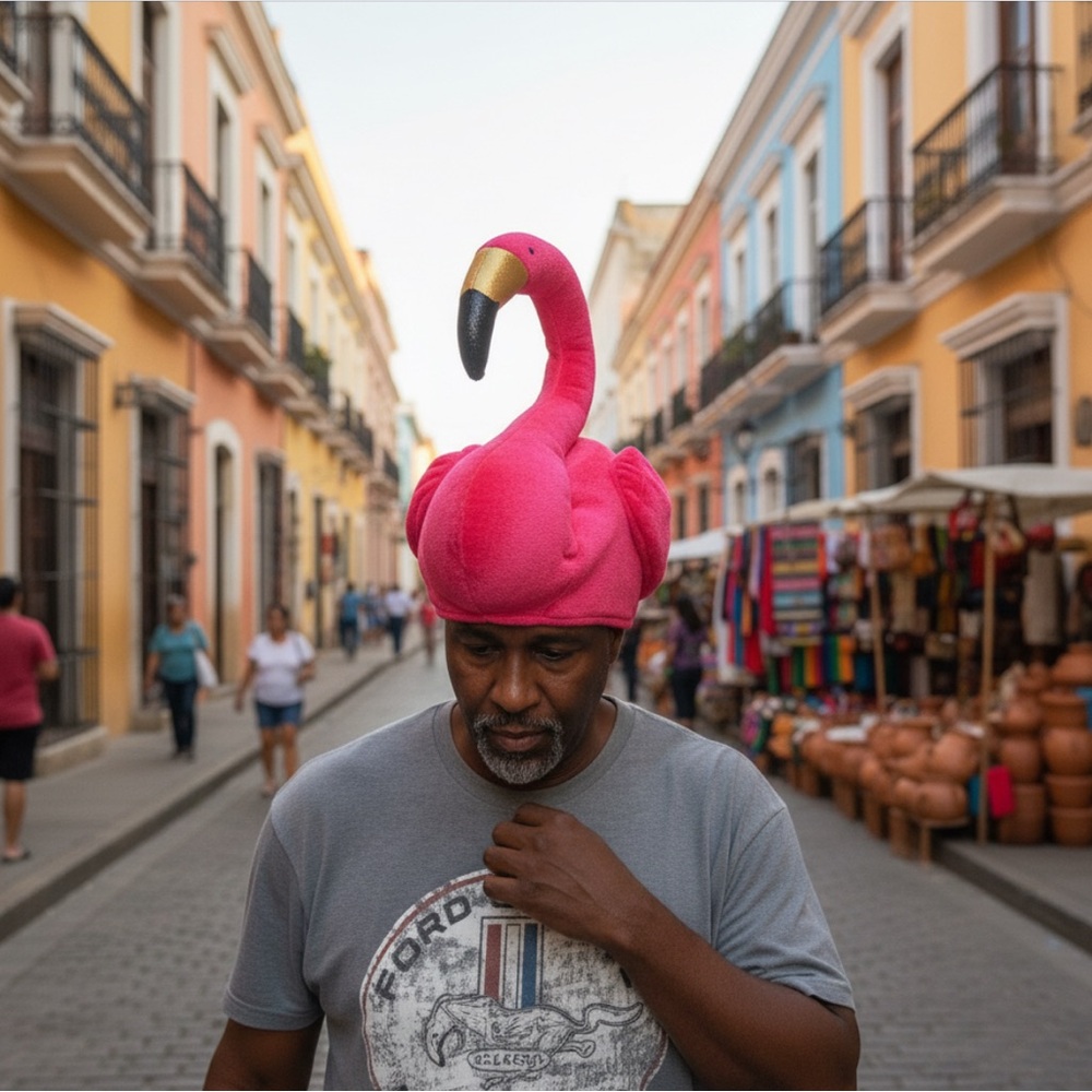 Pink Flamingo Hat NWOT - Picture 6 of 9